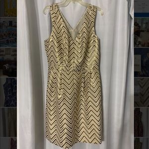 NWT J. Crew Metallic Jacquard Sleeveless Sheath
